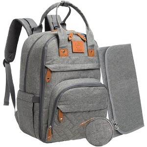 KeaBabies Diaper Bag with Changing Pad - Waterproof Baby Bag, Travel Diaper Bags, Baby Diaper Bag Backpack - 1 of 4
