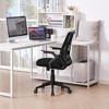 VECELO Mid-Back Swivel Ergonomic Office Chair with Adjustable Arms Mesh Lumbar Support - 2 of 4