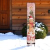 HomeRoots 42" Pink Red And White Solid Wood Christmas Gingerbread Garden Stake - 2 of 4