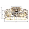 Parrot Uncle 18" Modern Silver Crystal Flush Mount Ceiling Fan with Light and Remote - 4 of 4