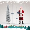 Acekool Snow Flocked Pencil Tree, PVC Mixed Flocked Needles, Hinged Slim Fir, Sturdy Base, Space Saving Corner Style - 3 of 4