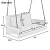 NicBex 2-Seat Hanging Porch Swing with Chains,Cushion and 2 Pillow for Patio Bedroom Porch Garden - 3 of 4