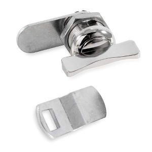 Camco 44333 Steel RV Easy Turn Thumb Operated Style Offset Cam Lock for Recreational Vehicle Installation, Fits up to 5/8 Inches Thick - 1 of 4