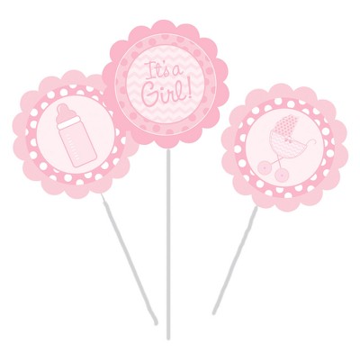 3ct It's a Girl DIY Centerpiece Sticks