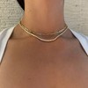 Adornia 14k Gold Plated Tennis and Paperclip Chain Necklace Set - 2 of 4