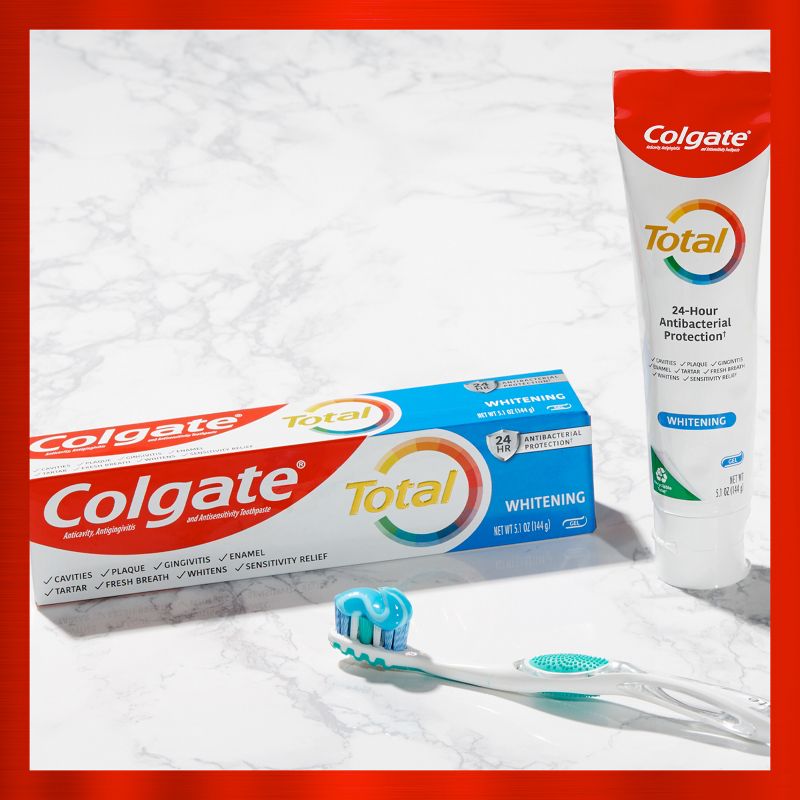 Colgate Total Whitening Toothpaste Gel - Mint - 5.1oz, 2 of 12