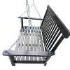 CAVINAS 800lbs Rustic Patio Swing Bench Indoor Outdoor,Patio Hanging Swing for Garden Porch&Backyard,Wooden Outdoor Porch Swing - 2 of 4