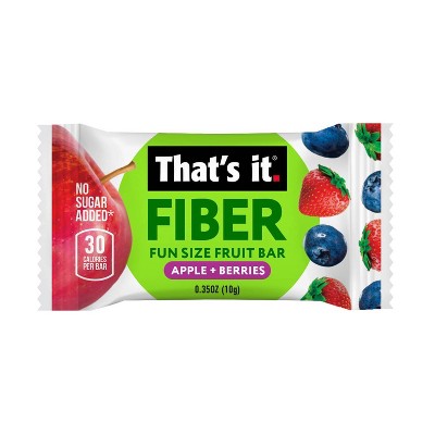 That's It. Fiber Fun Size Apple + Berries Fruit Bars - 0.35oz/12ct