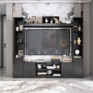 Famapy Modern and Minimalist Entertainment Center TV Stand: Modern Design with Ample Storage Media Console, Floating TV Shelf - 1 of 4