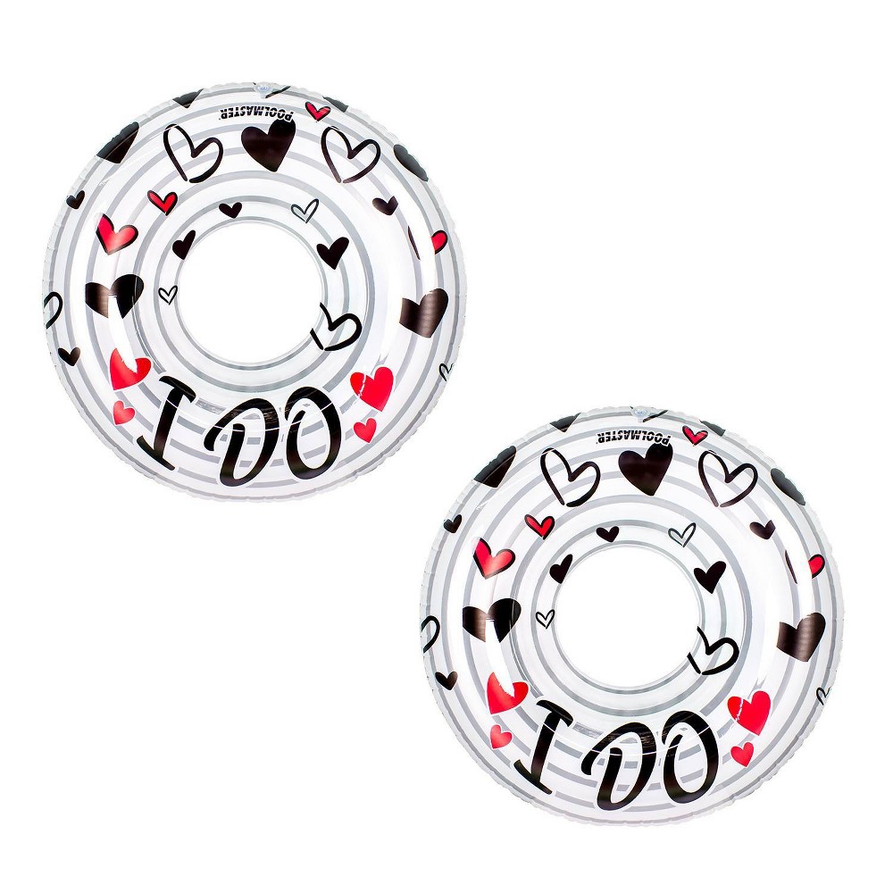 Poolmaster 40-Inch "Say I Do" Inflatable Swimming Pool Float Inner Tube - 2pk