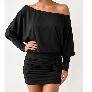 long sleeve going out dress URYIAO Women's Sheer Sequin Bodycon Mini Sexy Sparkly Ruched Mesh Party Dresses XS Black : Clothing, Shoes & Jewelry Length 94cm/37.0 inch L(US 12 Long Sleeve Dresses | Long