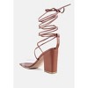 Strappy Tie-Up Block Heels Sandals Women - 3 of 4