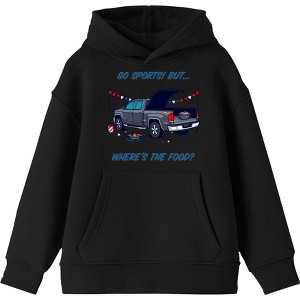 Go Sports! But Where's the Food? Kids Long Sleeve Hoodie - 1 of 2