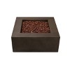 Baltic Square Natural Gas Fire Table - Brown - Real Flame - 3 of 4