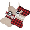 Ornativity Christmas Plaid Pet Stocking - 2 Pack - 2 of 4