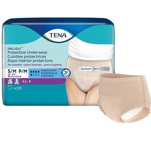 TENA Incontinence& Postpartum Underwear for Women, Maximum  Absorbency, Small/Medium - 18 Count : Health & Household