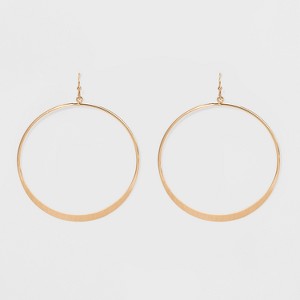 Open Drop Hoop Earrings - Universal Thread Gold, Women