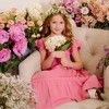 Hope & Henry Girls' Flutter Sleeve Tiered Maxi Dress with Crochet Trim, Kids - 3 of 4