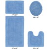 Edge Bath Rug 100% Premium Cotton Ultra-Soft Water Absorbent Tufted Solid Reversible 4 Piece Bathroom Rug Set for Machine Washable Bathmat - 2 of 2