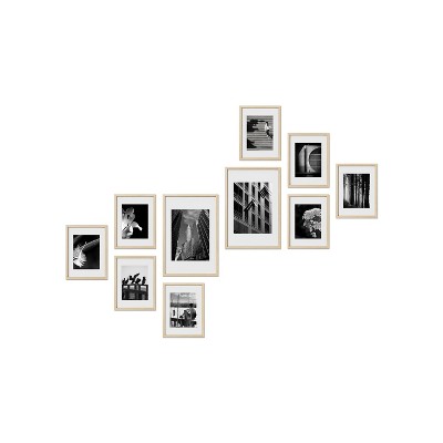 Haus and Hues Marlow Gallery Wall Frame Set with Real Glass and Mat