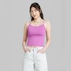 Women's Slim Fit Cropped Cami Tank Top - Wild Fable™ - image 2 of 3