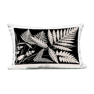 Stupell Industries Overlapping Ferns on Black Outdoor Decorative Throw Pillow, 14 x 20 - 1 of 3