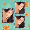 Disney Girls Lilo and Stitch Yellow Gold Plated Stud Earring Set - 3 Pairs - 2 of 4
