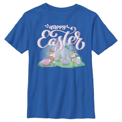 Boy's Bambi Happy Easter Thumper T-shirt - Royal Blue - Small : Target