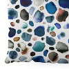 Ninola Design Watercolor Stains Blue Gold Floor Pillow - Deny Desings - 3 of 4