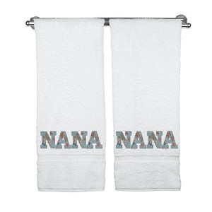 BC BARE COTTON Monogrammed Bath Towels, Personalized Gift, Set of 2 - Embroidered Writing with - 1 of 1