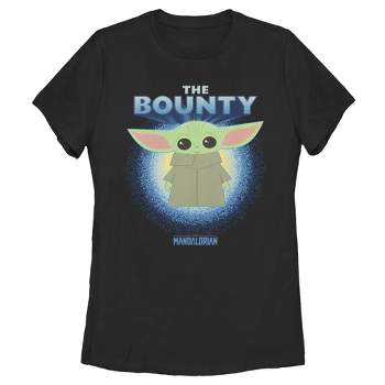 Women's Star Wars The Mandalorian The Child The Bounty Fuzzy Halo T-Shirt