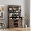 Bar Cabinet with storage space ,Tall Coffee Hutch,Large Kitchens Coffee Bar Cabinet Cupboard with Sliding Door - 4 of 4