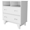 Sapphtopaz Modern 2 Drawers Dresser for Bedroom, Large Closet Organizers and Storage with 2 Open Shelves, Storage Cabinet for Bedroom, Hallway - 2 of 4