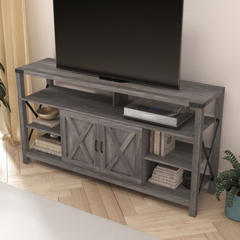 Merrick Lane Media Console with Open and Closed Storage, 5 of 13