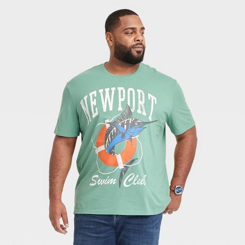 Men's Big & Tall Crewneck Short Sleeve T-shirt - Goodfellow & Co™ Green 3xlt  : Target