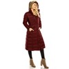 Haute Edition Women's Maxi Length Quilted Puffer with Fur Lined Hood - 2 of 3