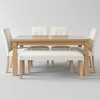 6-Piece Modern Dining Table Set with Bench and 4 Upholstered Chairs, Solid Wood Frame, Rectangular Kitchen Table for Dining Room, Farmhouse - 3 of 4