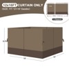 Aoodor 12' x 16' Gazebo Curtain Set Protecting Privacy Side Walls 4 Panels,Curtain Only - 3 of 4