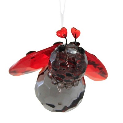 Crystal Expressions 1.5 Inch Love Ladybug Ornament Valentine's Day Hearts Tree Ornaments