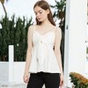 Anna-Kaci Women's Babydoll Camisole Bow Top for Everyday Wear - Small, White - 3 of 4