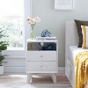 18" Mid Century Nightstand wtih Charging Station, End Table Side Table with 2 Drawers for Bedroom, Living Room - 2 of 4