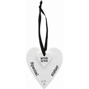 Pavilion Gift Company - Special Sister  - 3" Ceramic Keepsake Heart Plaque - Wall Sign Panels - 1 of 4