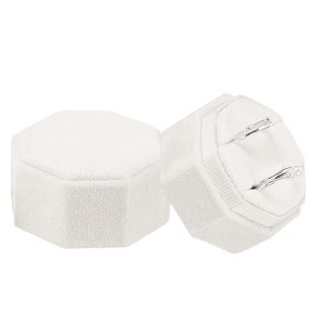 Unique Bargains Velvet Octagon Wedding Proposal Engagement 2 Slot Jewelry Storage Ring Box - 1 of 4