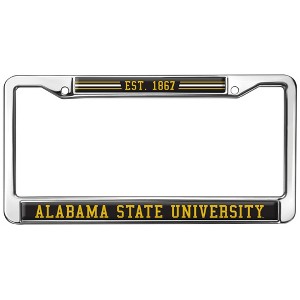 Alabama State University School Full Size Standard License Plate Metal Frame - 1 of 4