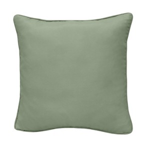 Outdoor Decor by Commonwealth Solid Outdoor Pillow Cover 18" x 18" Sage (Cover Only) - 1 of 4