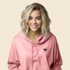 Dalix Black Cat Embroidered Fleece Cropped Hoodie Cold Fall Winter Women - 3 of 4