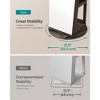 SONGMICS 6 LEDs Lockable Mirror Jewelry Cabinet, Jewelry Organizer, Standing Jewelry Armoire, Frameless Full-Length Mirror, 3 Storage Shelves - 3 of 4