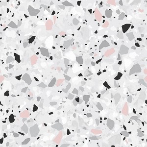 Terrazzo Pink and Grey Abstract Geometric Paste the Wall Wallpaper - 1 of 4