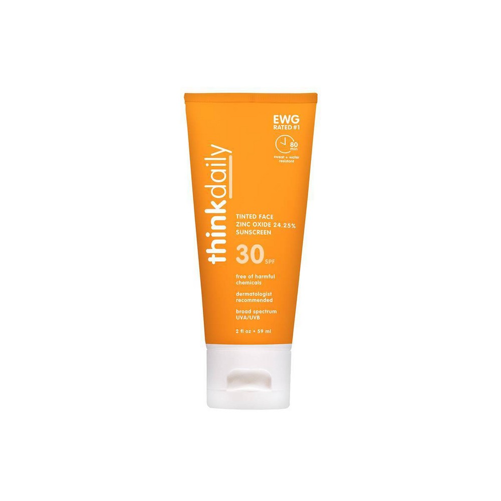 Photos - Sun Skin Care thinksport Mineral Sunscreen EveryDay Face - SPF 30 - 2 fl oz