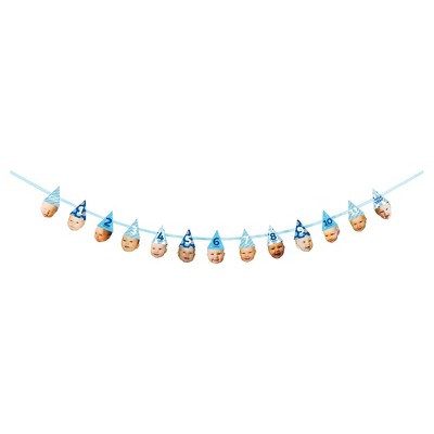  1st Birthday Boy Party Hat Photo Banner 